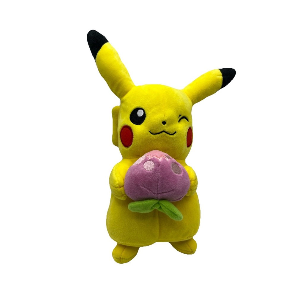 Nintendo‎ Pokemon PIKACHU Holding Strawberry Plush 9"